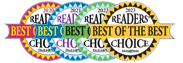 2020 Daily Press Readers' Choice Best of the Best Award badge