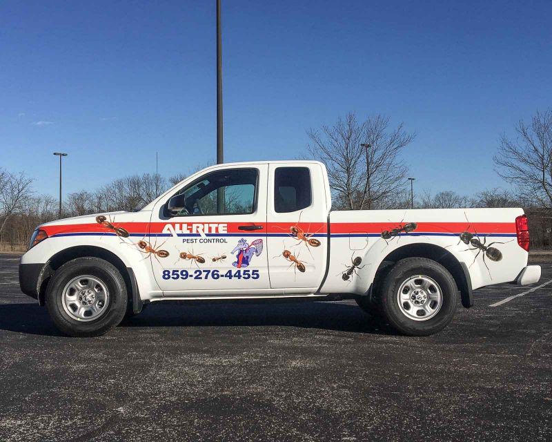 All-Rite pest control business truck