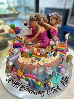 decorated birthday cake