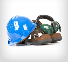 brown boots and safety gear