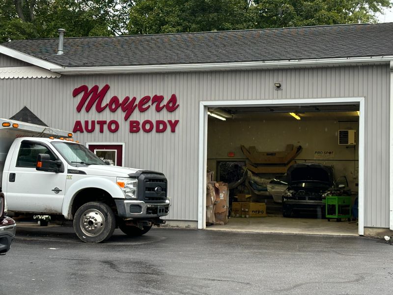 Moyer's auto body shop front