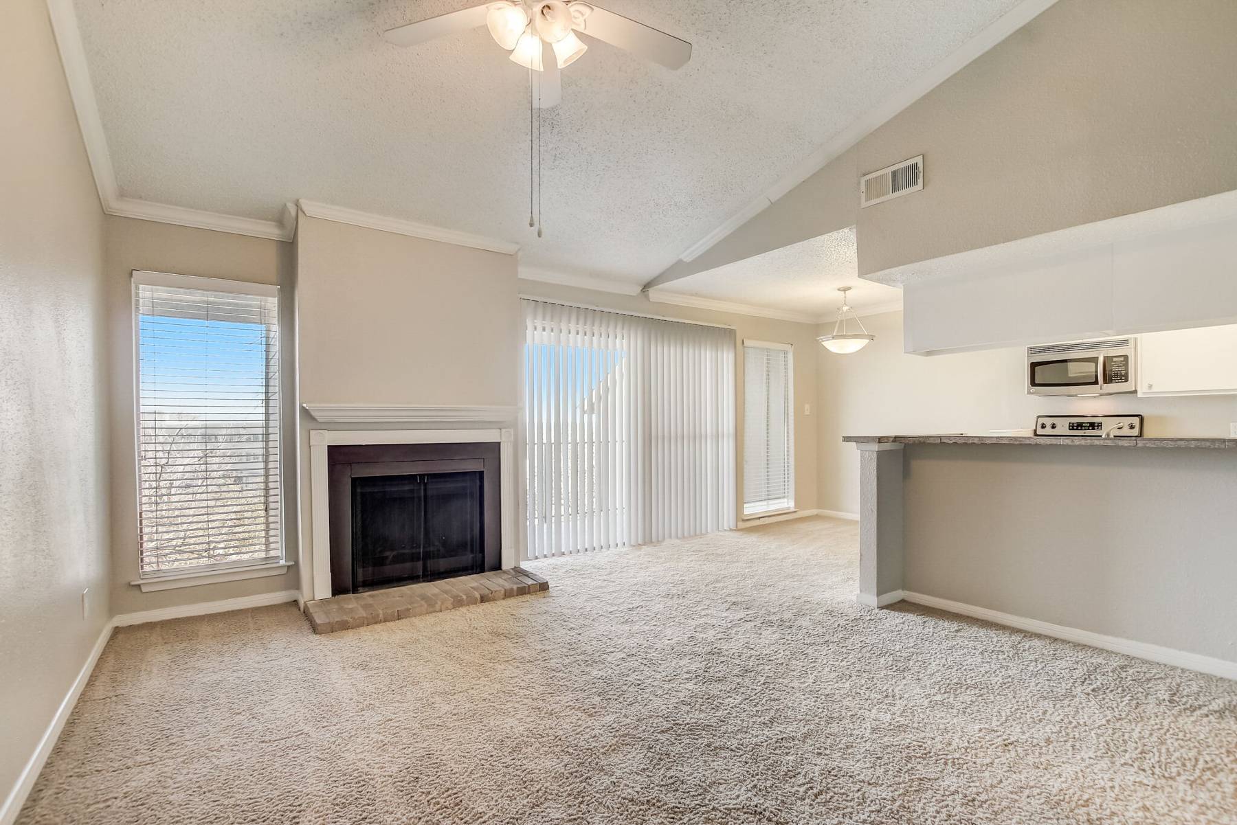 An open living area in an apartment.