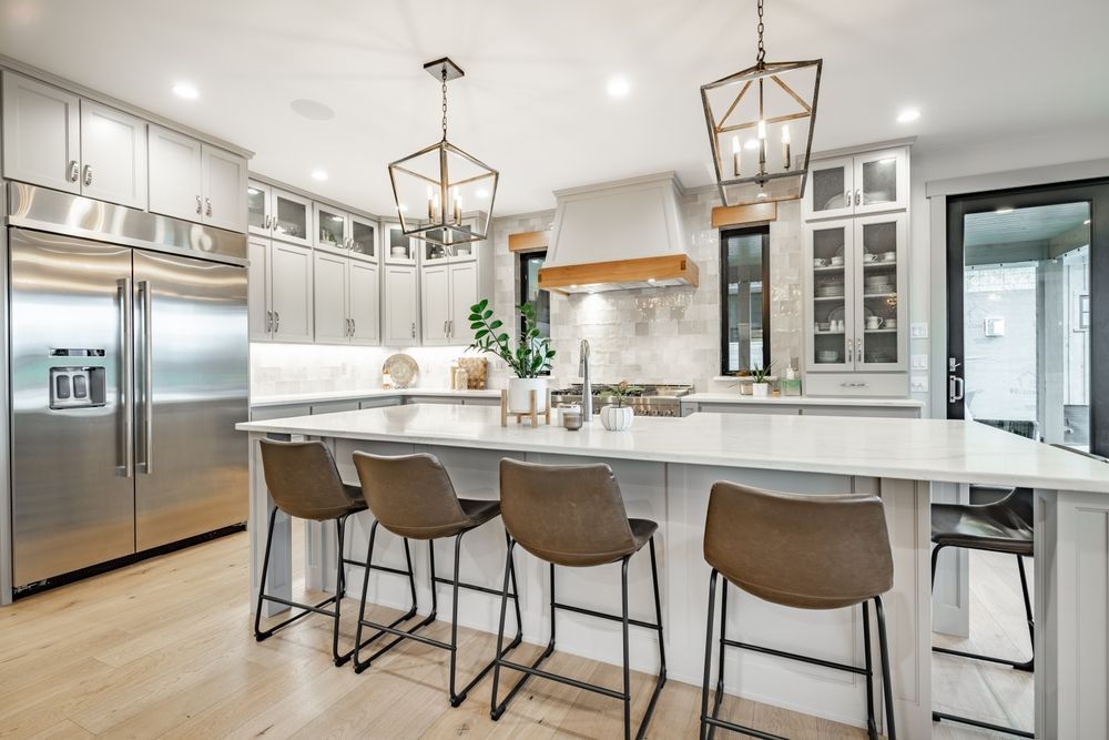 kitchen area with seating