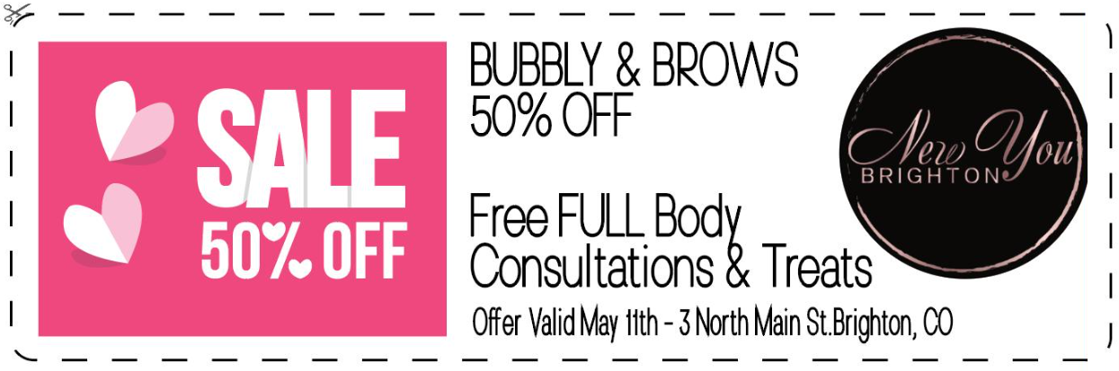 Mother's Day SALE - Bubbly & Brows 50% OFF + FREE Full Body Consultantion & Treats