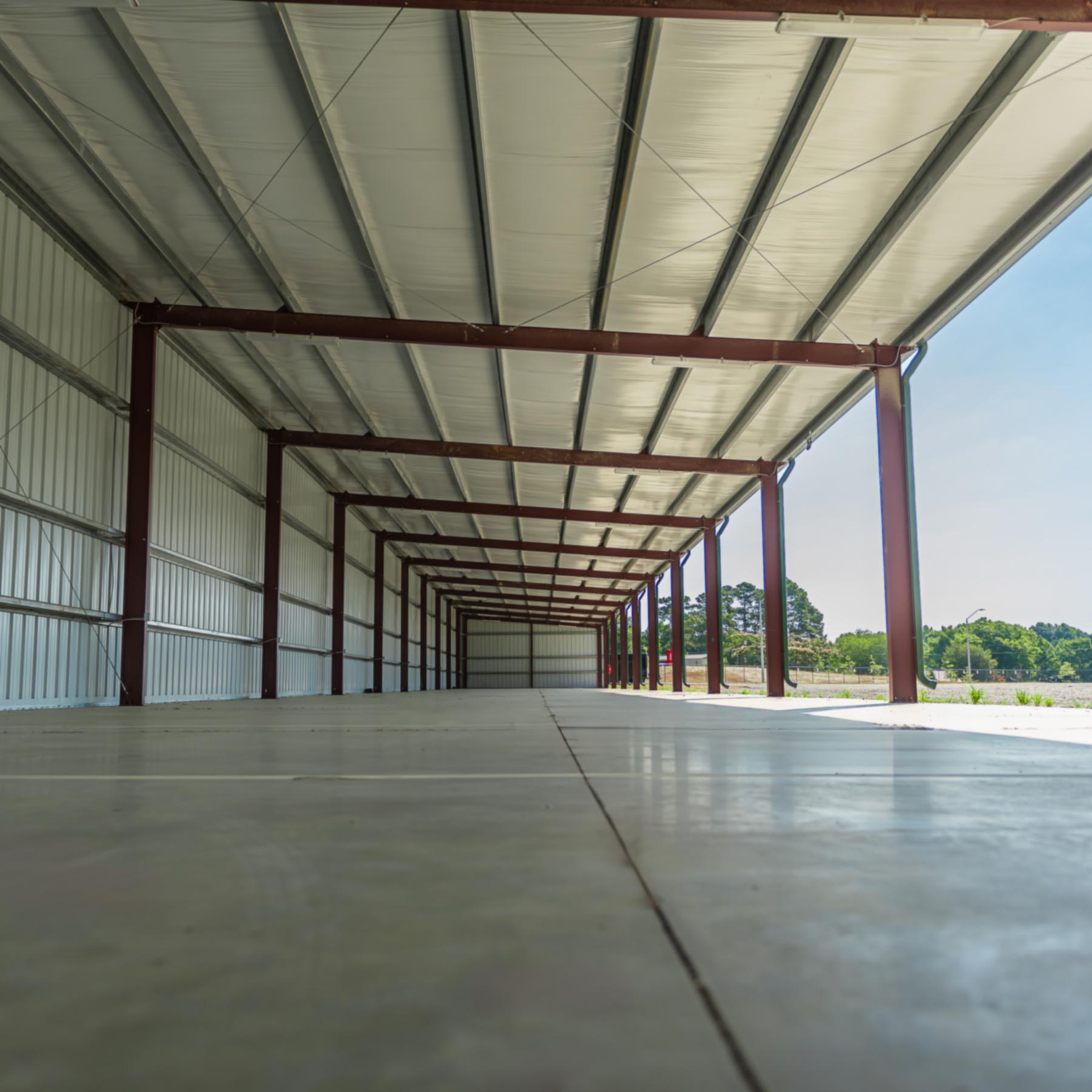 Covered storage space.