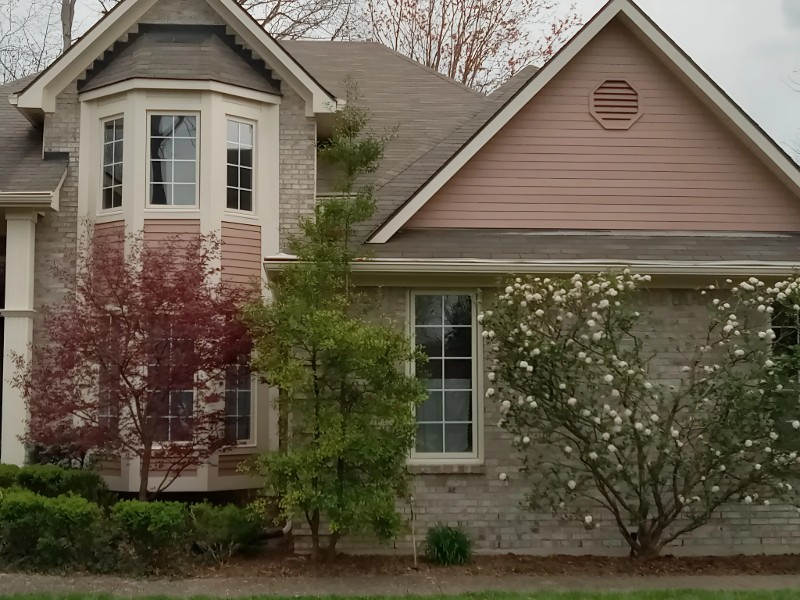 A custom home with a new paint job.