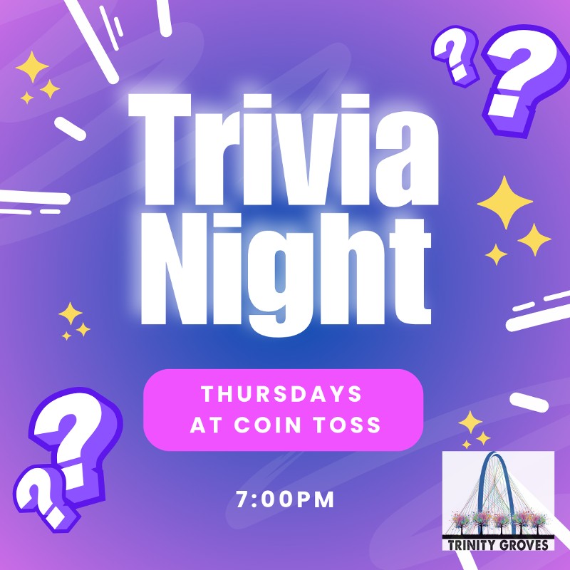 trivia night Thursdays at coin toss 7pm