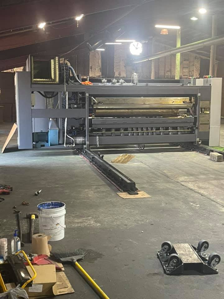 A box-making machine in our warehouse