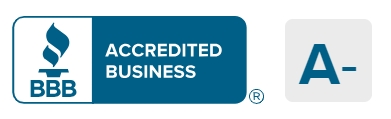 BBB A- Accredited logo.