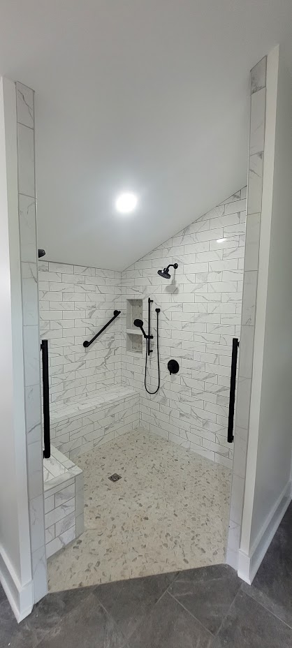 open shower remodel