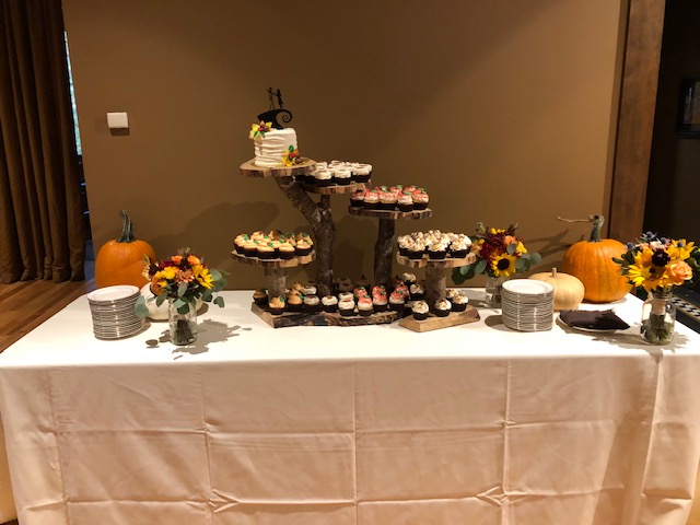 A dessert table at a celebration