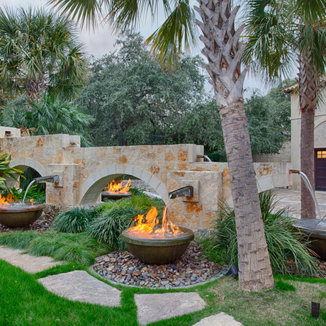 backyard firepit area