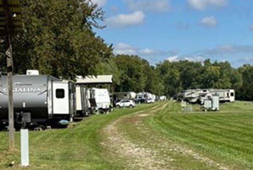 Pull-through RV site.