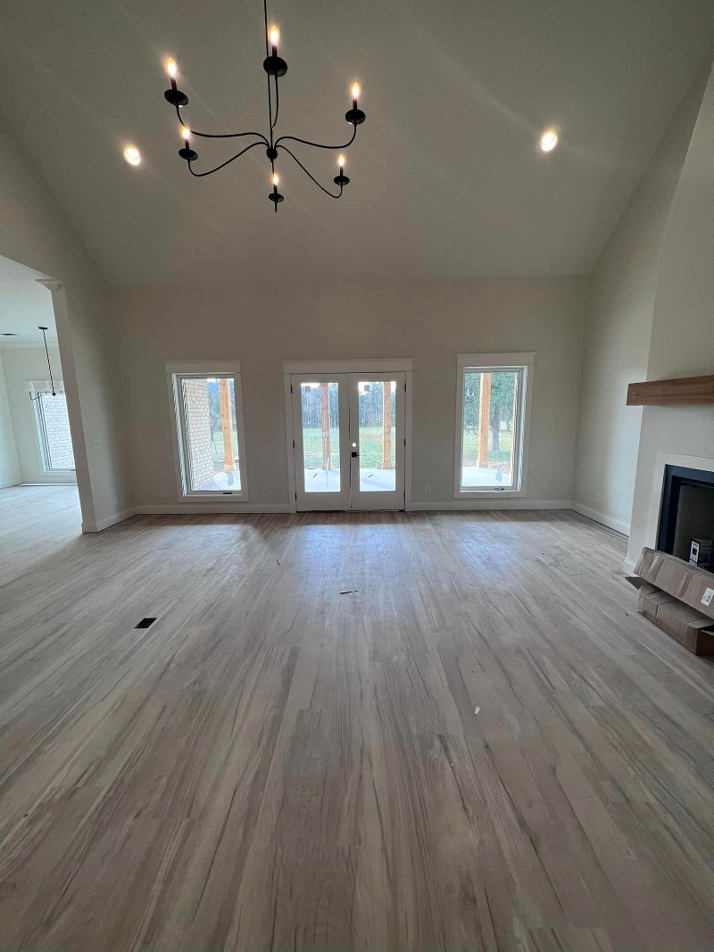 Doors leading to back patio.