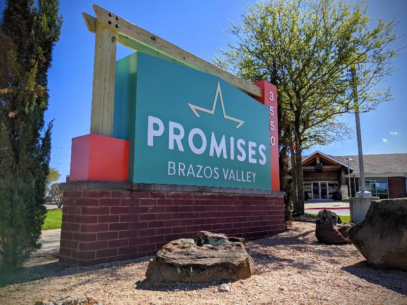 Promises Brazos Valley signage