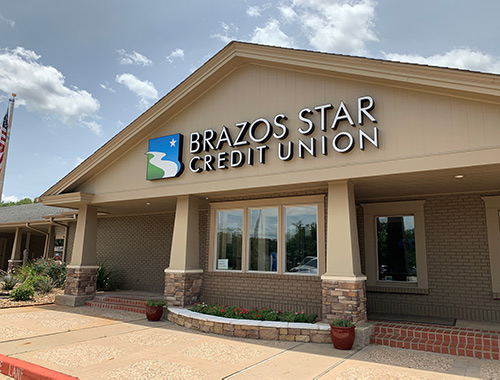 Brazos Star Credit Union signage