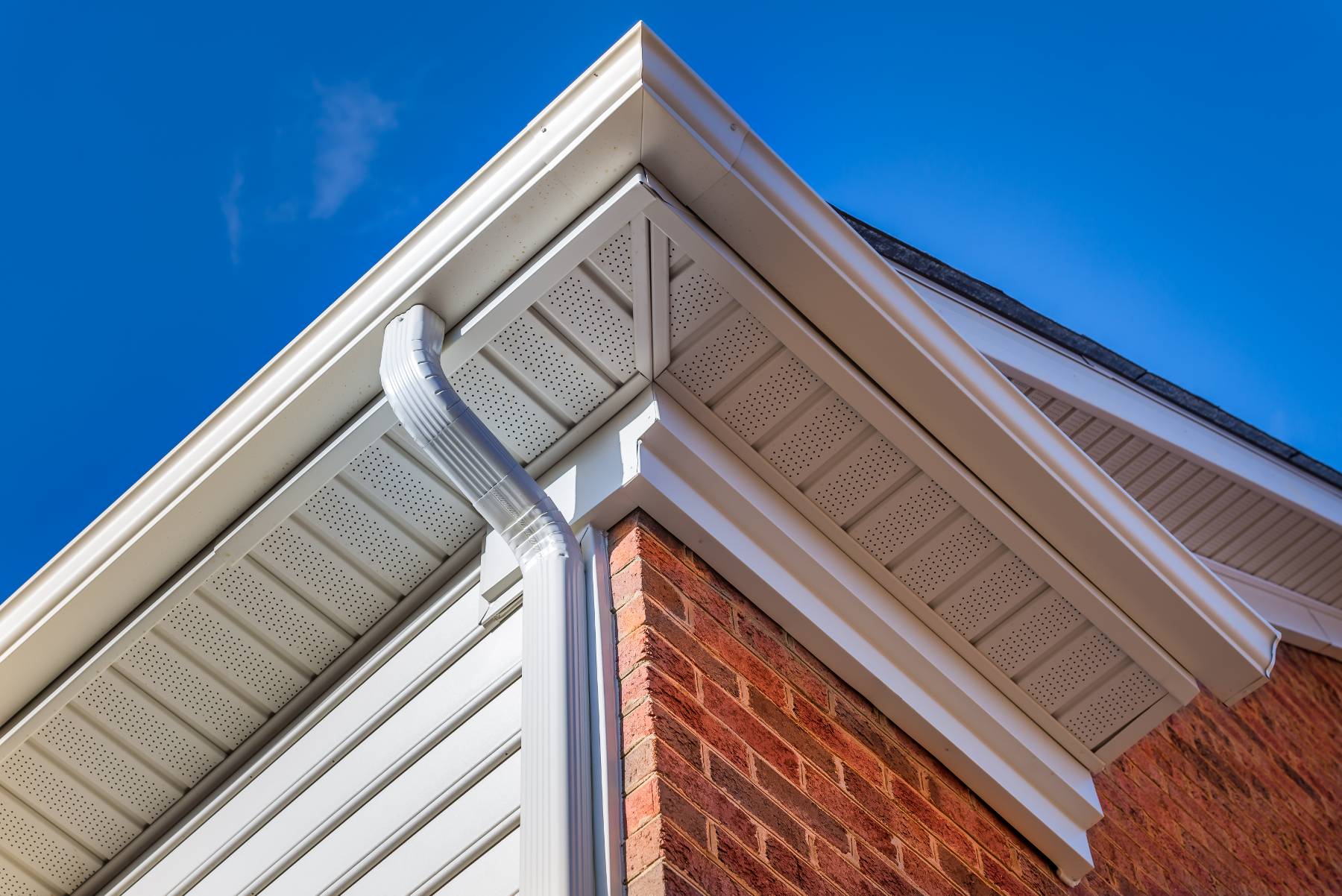 Gutters attached to a home.