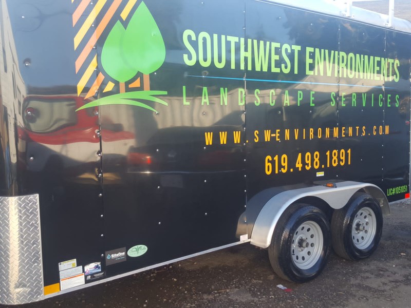 Southwest Environmental Landscape's equipment trailer.