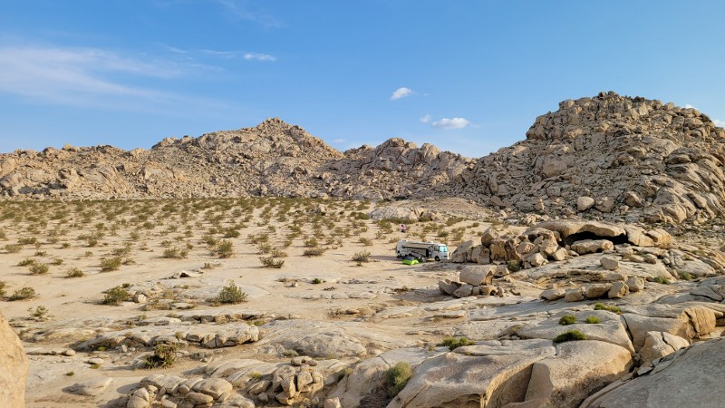 A rocky desert scene.