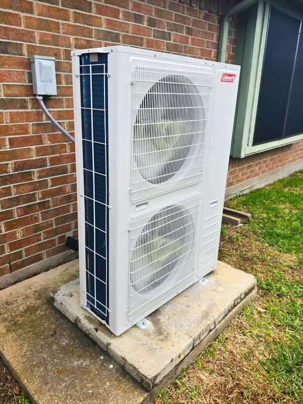 Residential HVAC unit.