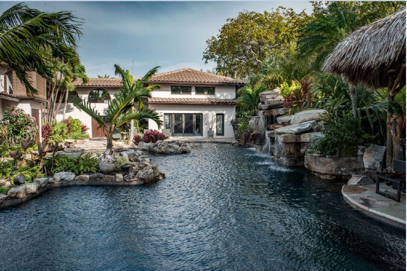 backyard pool area