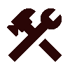 A wrench and hammer logo