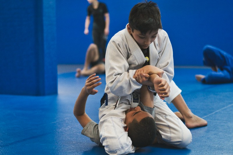 children doing martial arts