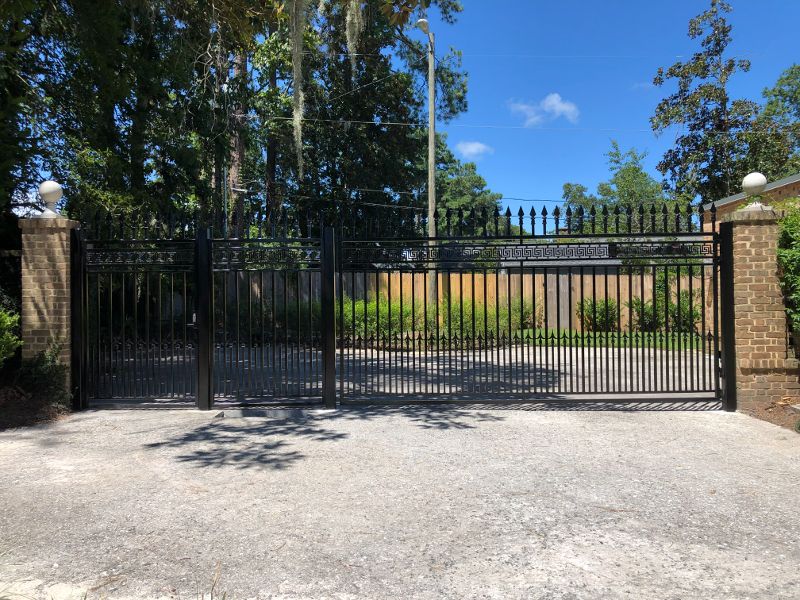 Iron gate outside property