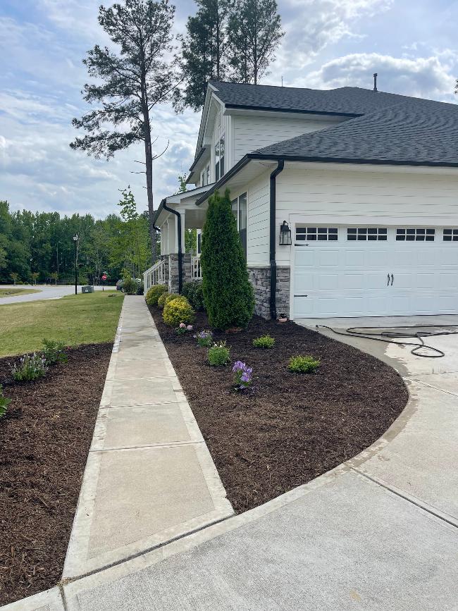 New concrete walkway