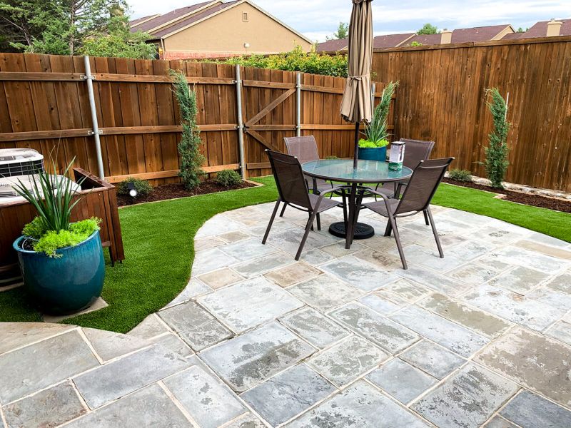 patio and turf