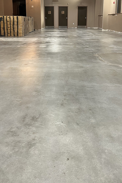 An epoxy floor in a commercial space.