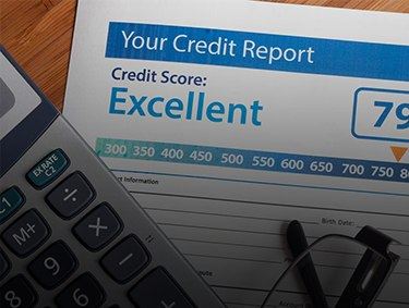 An image of a credit report form