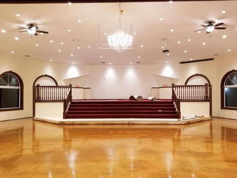 epoxy flooring in a church