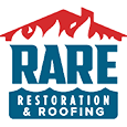 rare restoration & roofing logo