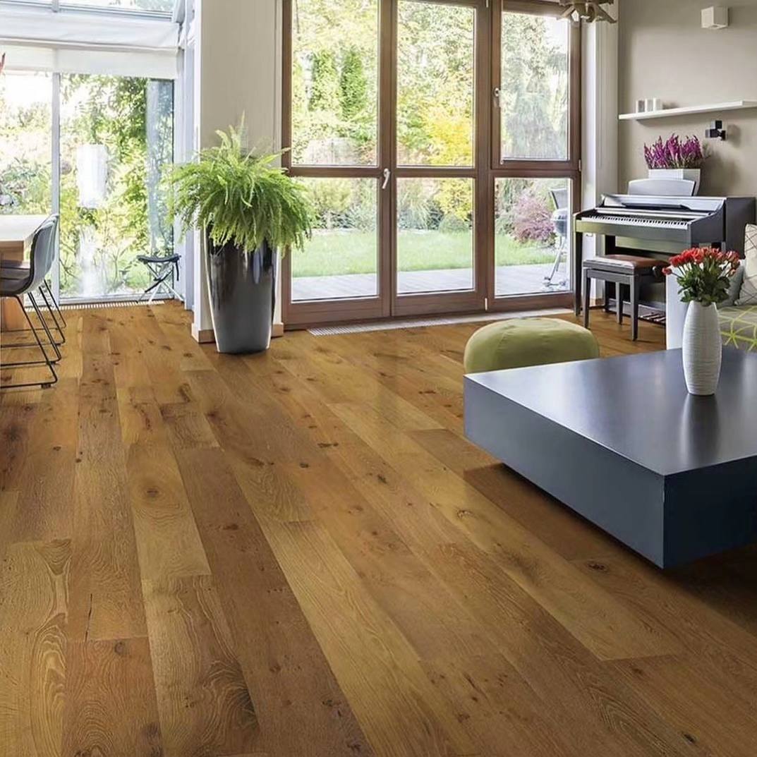 Hardwood flooring in a living room