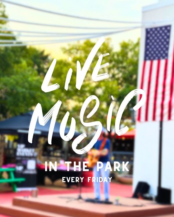 Live music in the park every Friday