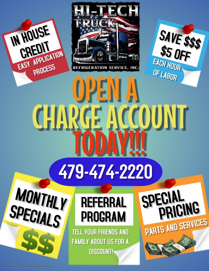 Open charge account today