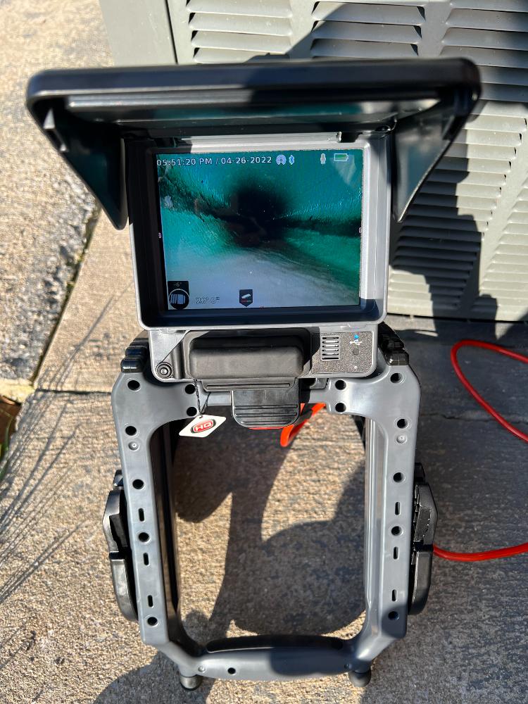 Camera view of the inside of a water pipe