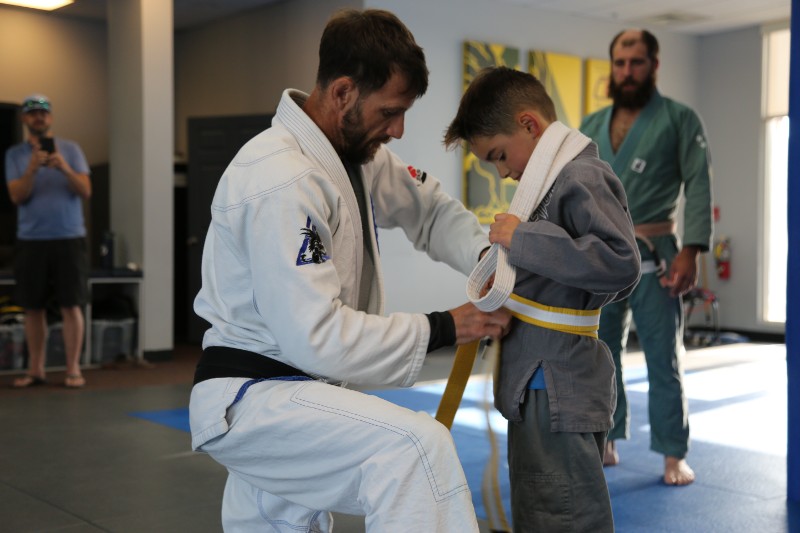 children doing martial arts