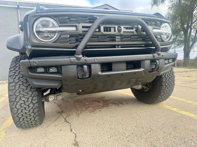 Ford truck with a rugged grill guard.