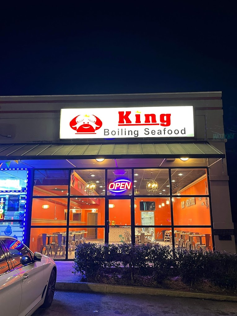 King boiling seafood storefront.